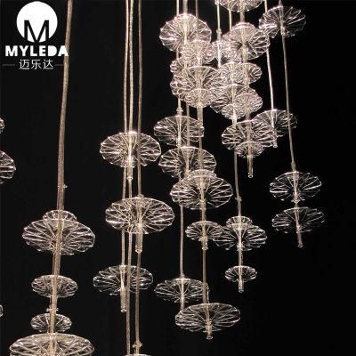 Hanging Suspension Glass Chandelier Lighting for Hotel Lobby
