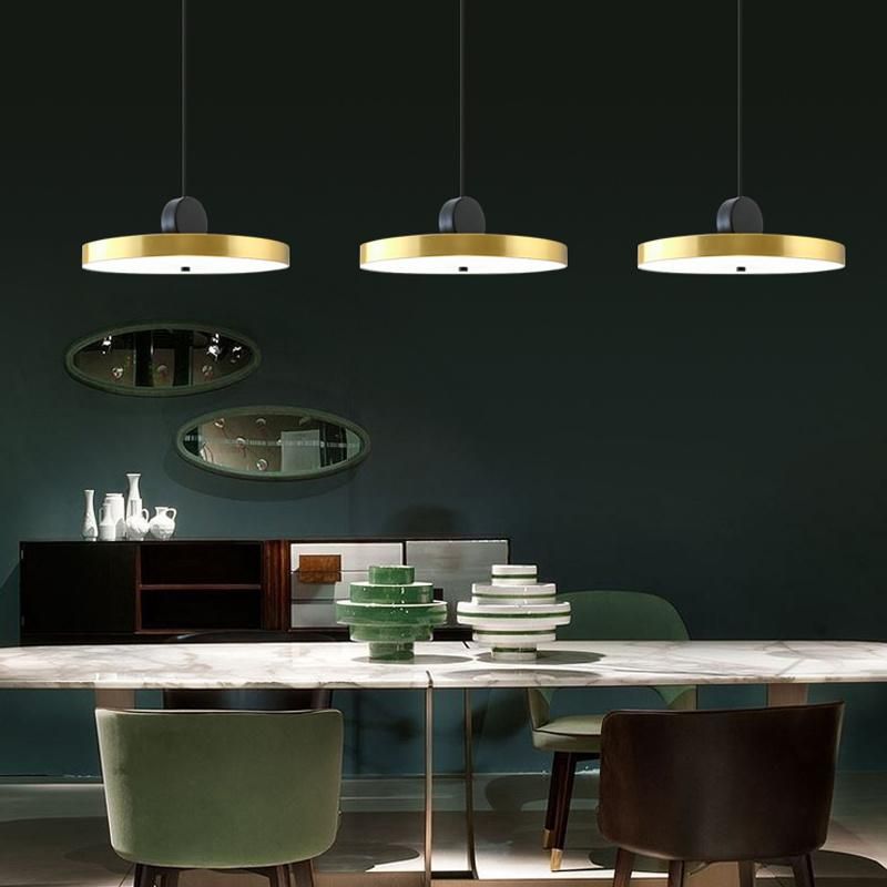 Postmodern Bar Small Chandelier Simple Model Room Bedroom Bedside Lamp Hotel Restaurant Nordic Bronze Pendant Light