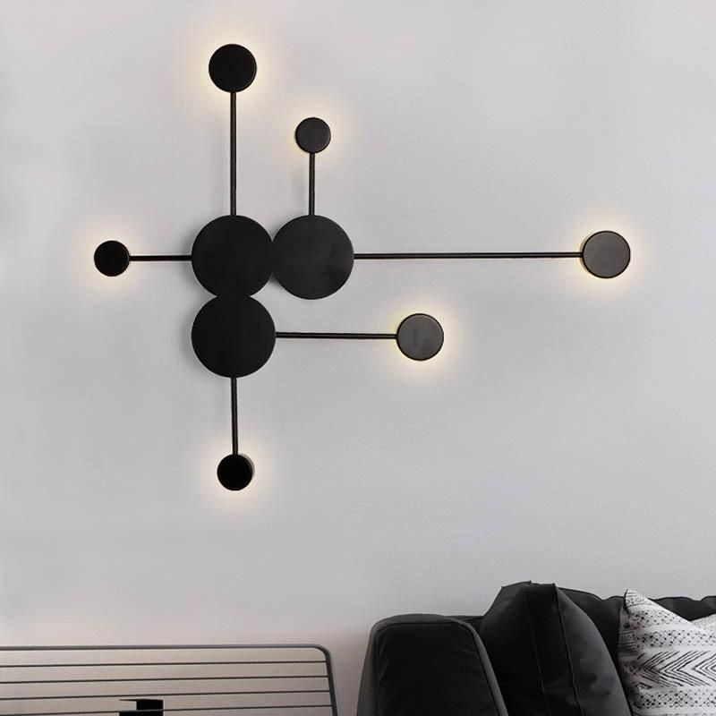 Modern Art 6 Heads Iron Wall Lamp for Living Room