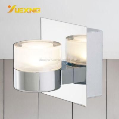 Modern Bathroom Lighting IP44 Square Round Chrome COB LED 5W Wall Light Luminaries