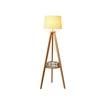 Modern Wooden Fabric Living Room Bedroom Floor Lamp Night Wooden Tripod Floor Lamp (WH-WFL-14)