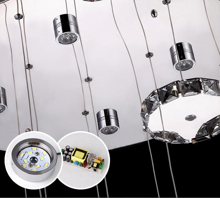 Living Room Interior LED Crystal Chandelier Lighting