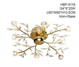 Meadow Shape 8 Light Ceiling Lamp with French Gold Effect (HBP-9119)
