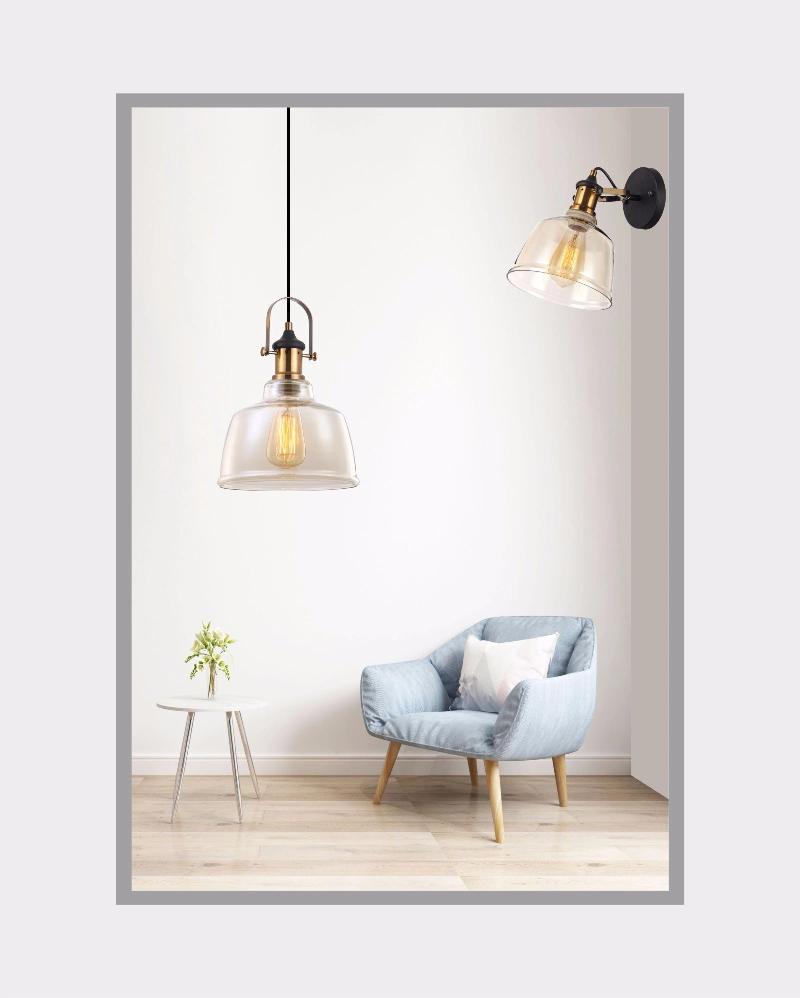 Decorative Suspension light glass pendant lamp simple Hanging Light