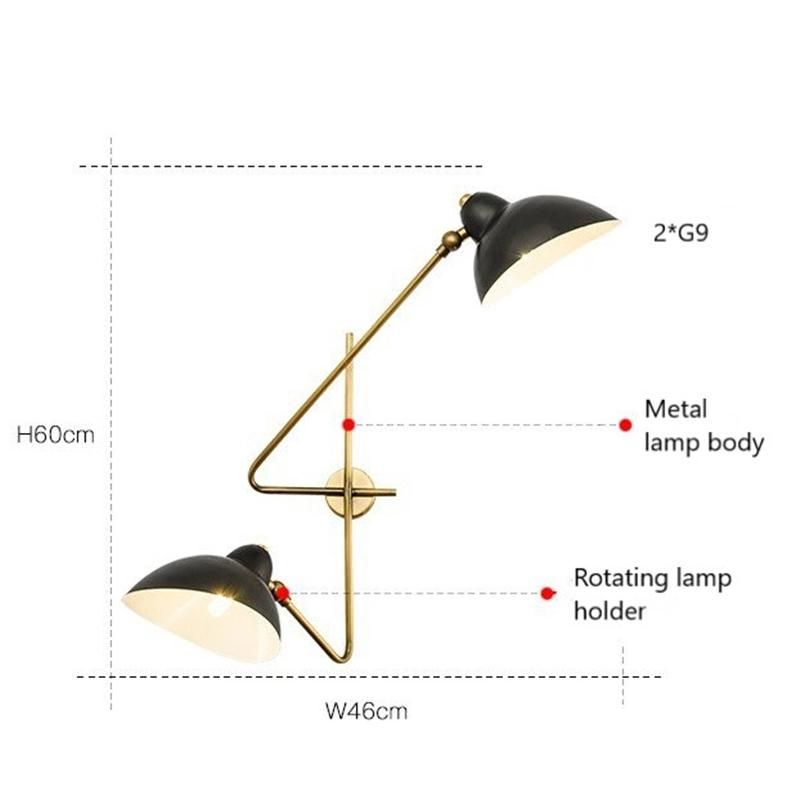 Modern Simple Iron Wall Deco Wandlamp Study Living Room Bedroom Bedside Lamp LED Wall Lights Nordic Designer Iron Art Wall Lamps