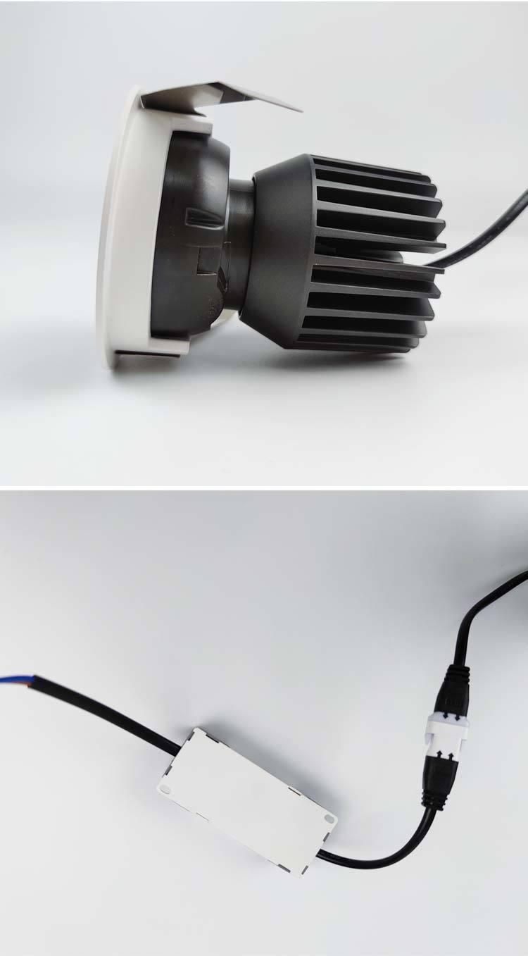 2022 New Design 12W PC+Aluminum Anti-Glare Down Lights for AC85~265V