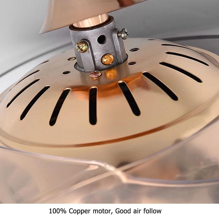 Ceiling Fan Bluetooth Brushless Motor Ceiling Fan with Hidden Blades Decorative Ceiling Fan with LED Light