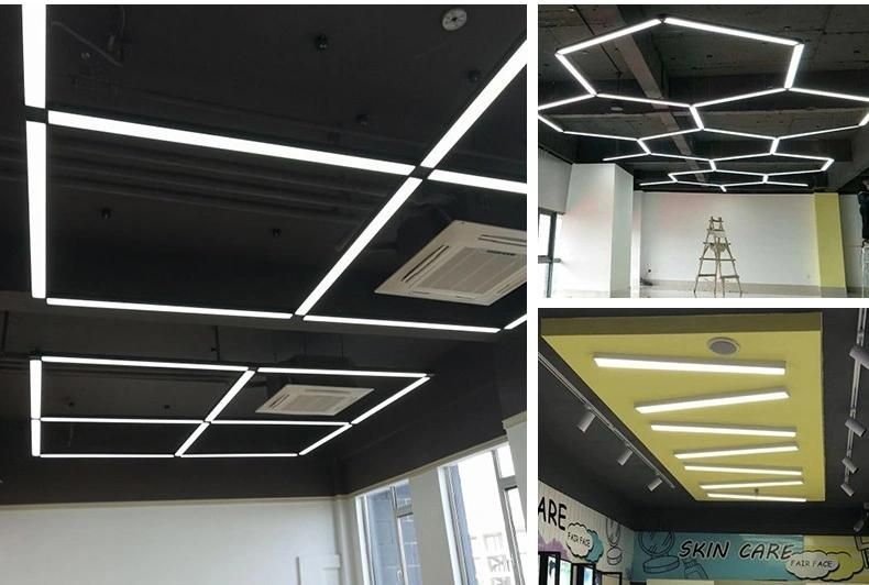 Modern Rectangle LED 5000K White Pendant Lights Meeting Room Hanging Lighting Office Linear Light Zf -Cl-082