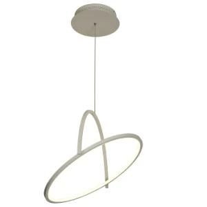 Rectangular LED Tube Pendant Lamp with Circular Hooks