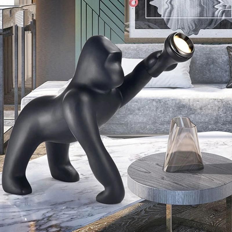 Black Animal LED Floor Lamp Standing Modern Style Simple Stand up Lamp (WH-VFL-18)