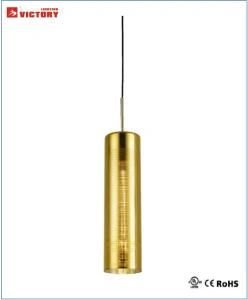 Simple Decorative Hotel Gold Glass Chandelier Pendant Lamp