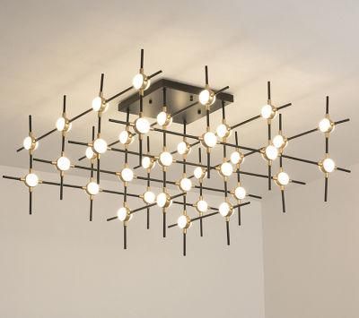 Industrial Style Chandelier in Living Room and Shopping Mall Pendant Lamp Dining Room