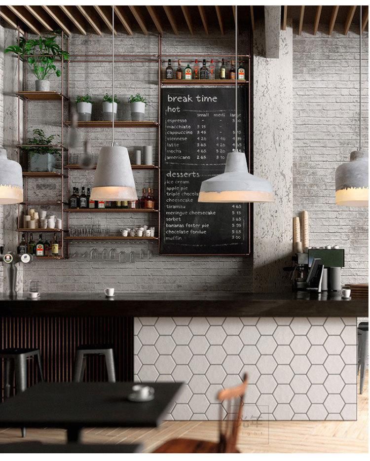 Industrial Pendant Light Dining Room Bar Parlor Loft Deco E27 Natanael Modern Cone Cement Pendant Light (WH-AP-337)