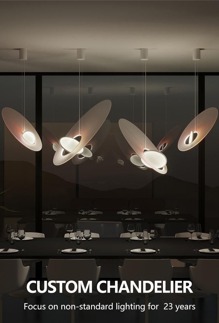 Large Modern Custom Art Deco Hotel Villa LED Chandelier
