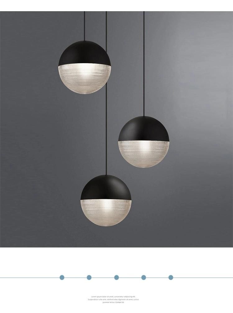 Modern Pendant Lights LED Glass Ball Bedroom Bedside Nordic Hanging Lighting (WH-GP-47)