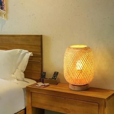 Wooden Lantern Desk Lamp Table Lamp Reading Light Restaurant Lamp