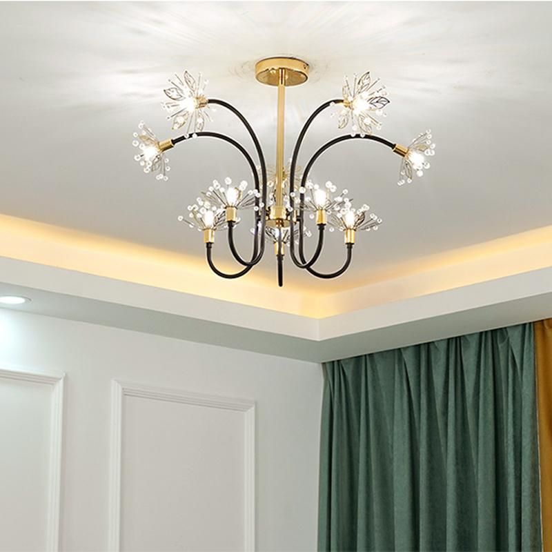 Postmodern Light Luxury Living Room Crystal Ceiling Lamp Simple Restaurant Lamp Bedroom Light