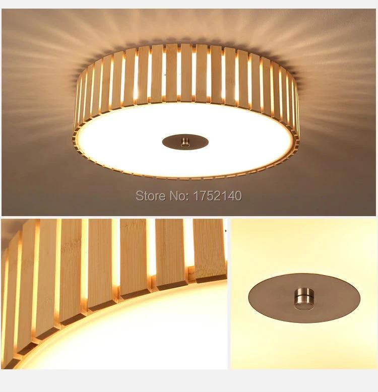 Handmade Bamboo Ceiling Lights. Round D48cm Living Room Bedroom Art Deco Lighting (WH-WA-32)