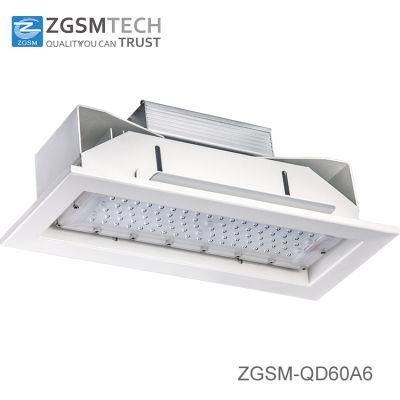 Low Power Consumption 60W Gas Station Canopy LED Light