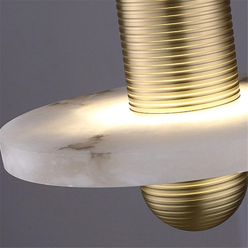 Modern Kitchen Decorative Stainless Steel Hanging Marble Chandelier Pendant Lighting