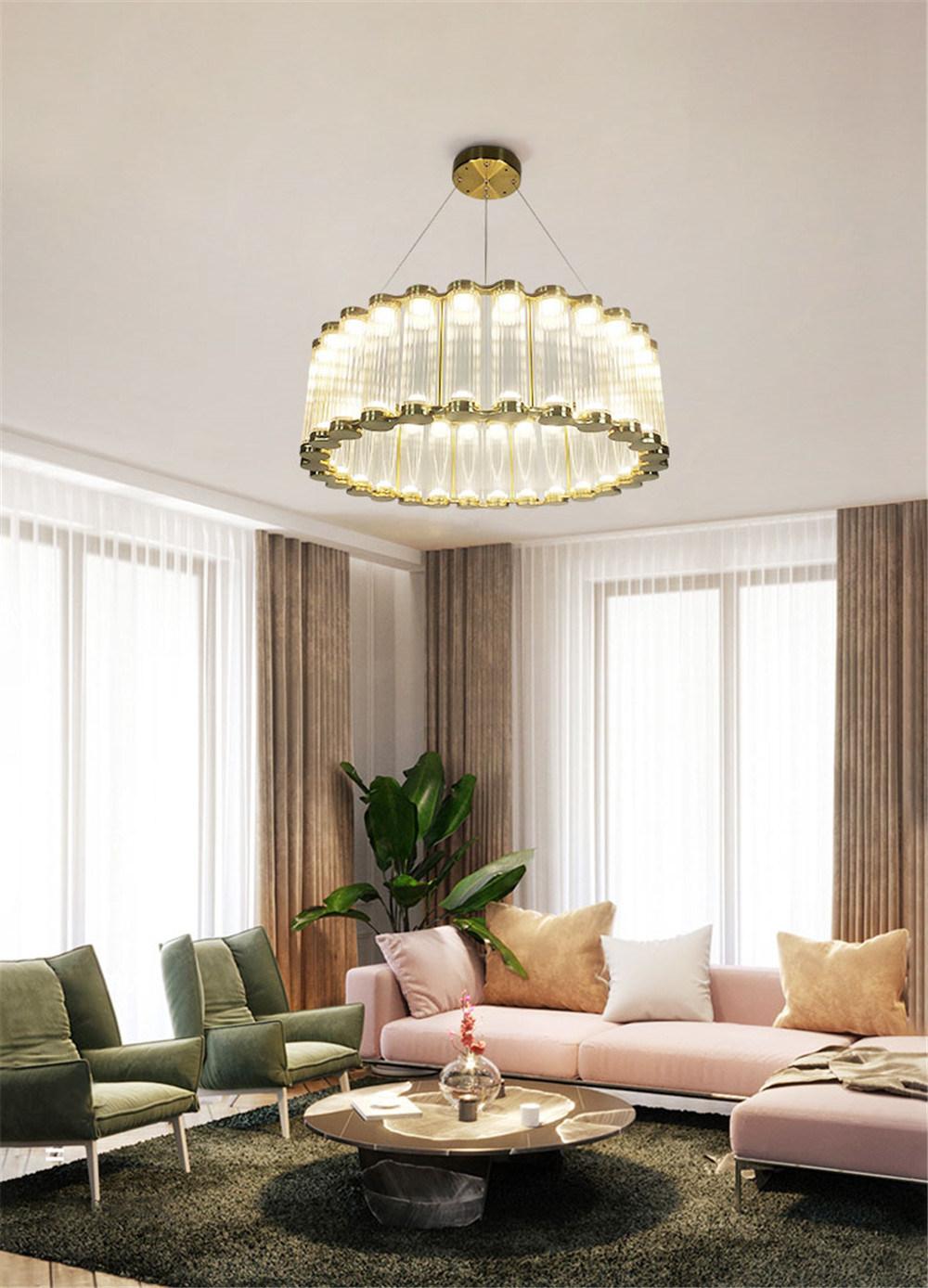 Luxury Stretched Chandeliers for Home Long S-Shape Hanglamp Kitchen Living Room Villa Round Bedroom Suspension Luminaire