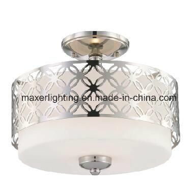 13inch Drum Semi Flush Ceiling Lamp for Indoor Lighting