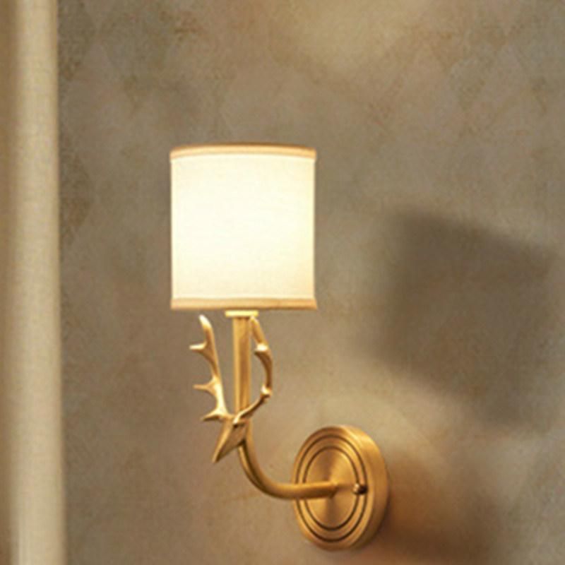 American All Copper Deer Head Wall Lamp European Living Room Deer Wall Lamp (WH-OR-106)