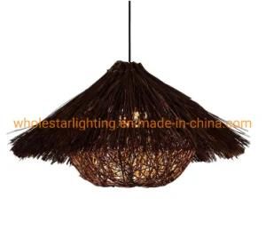 Rattan lamp, straw hat rattan pendant lamp (WHP-665)