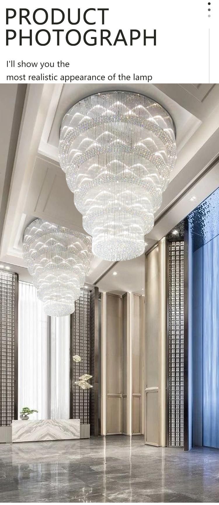 Luxury Modern Style Decoration Commercial Center Banquet Hall Custom LED Chandelier Lamp
