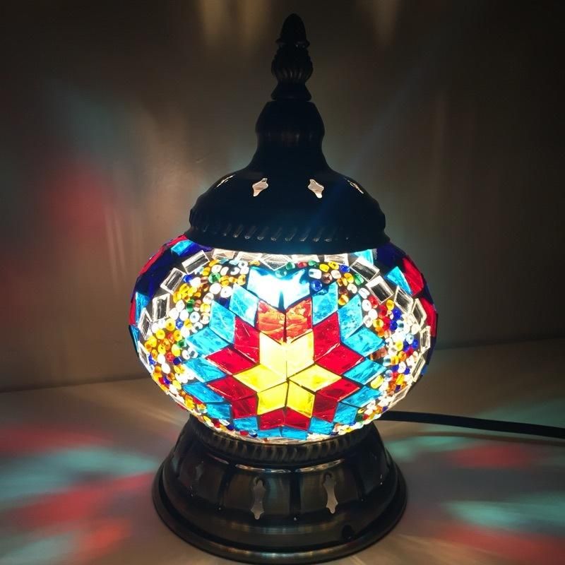 Retro Ethnic Style Bedroom Bedside Night Light Restaurant Cafe Bar Turkish Nightstand Light (WH-VTB-04)
