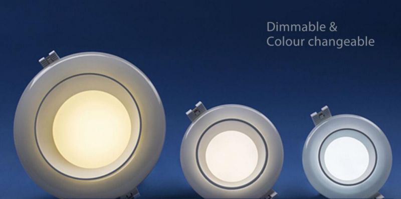 7W 3000-6000K Dimmable and Adjustable Warm White LED Downlight Aluminium LED Dimmable Down Light