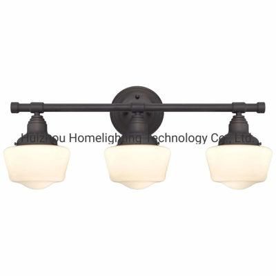 Jlw-37707 Industrial Bathroom Wall Lamp with White Opal Glass
