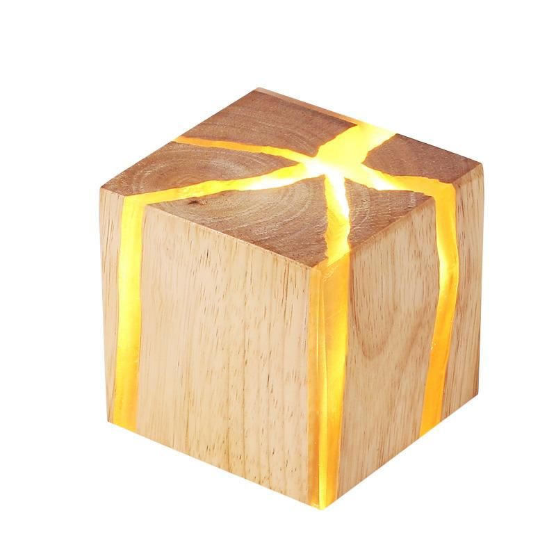 Loft Industrial Retro Indoor Home Decor Wall Light Cube Wood Wall Lamp (Wh-VR-94)