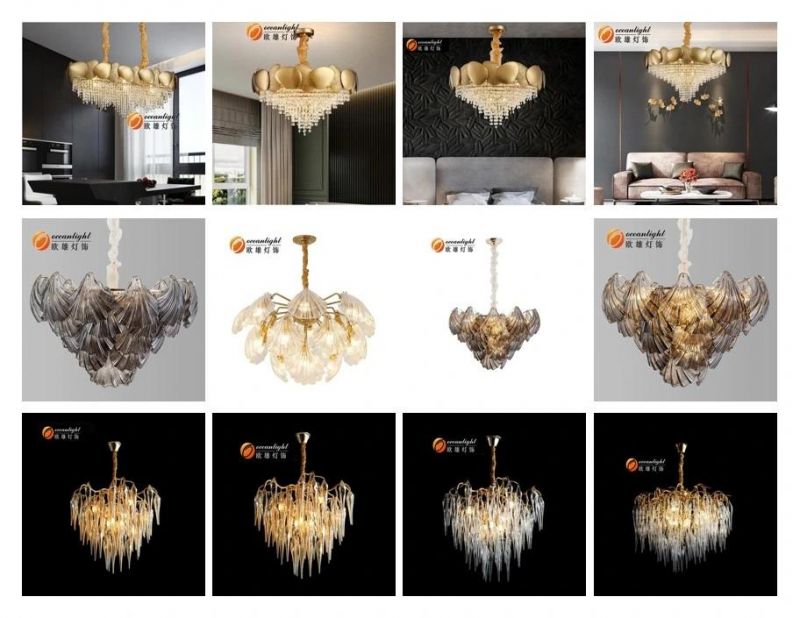 New Design Modern K9 Crystal Hanging Pendant Light for Decoration