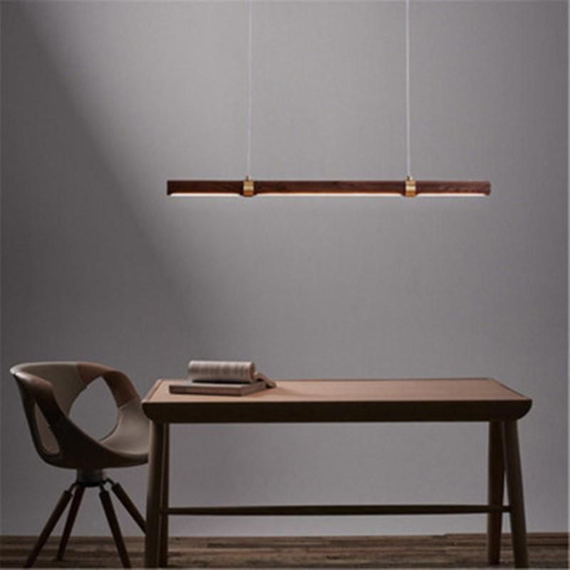 Nordic Long Pendant Light Minimalist Office Niels Scandinavian Round Case Wooden Pendant Light (WH-AP-359)