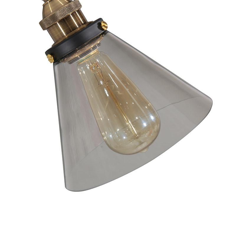 Decorative Vintage Industrial Triangle Glass Edison Bulb Pendant Lamp