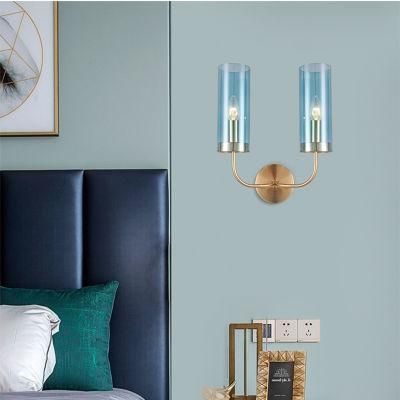 Modern LED Wall Lamp Gold Glass Wall Lamps for Living Room Bedroom Bedside E14 Candle Wall Lights (WH-OR-137)