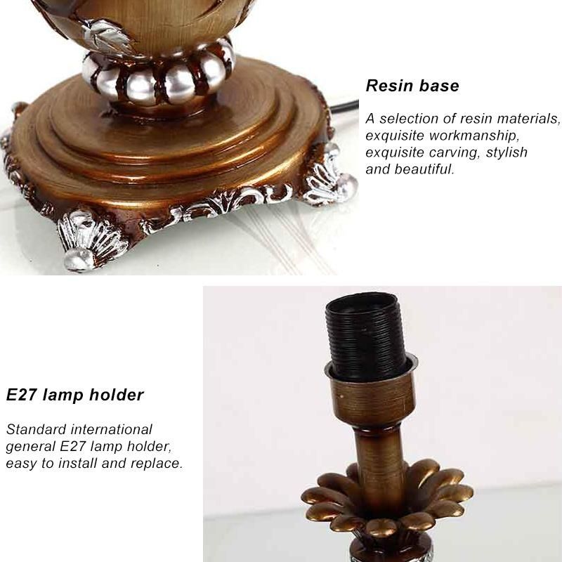 Home Decor Modern Luxury Bedside LED Table Lamps Fabric Shade Table Light Reading Lamps for Bedroom Hotel Villa