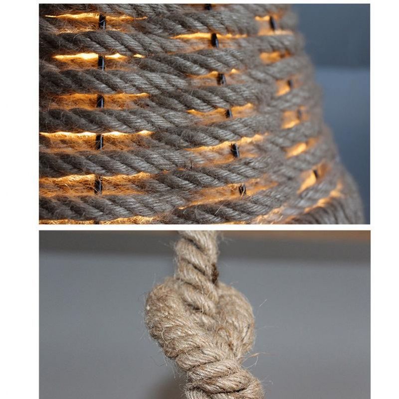 Loft Pendant Lamp Retro Industry Rope Hemp Clothing American Lighting (WH-VP-141)