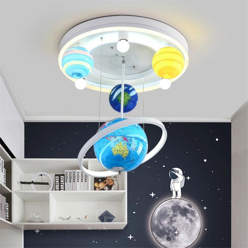 Nordic Luxury Children′s Ceiling Lights for Boys Girls Bedroom Globe Pendant Light (WH-MA-142)