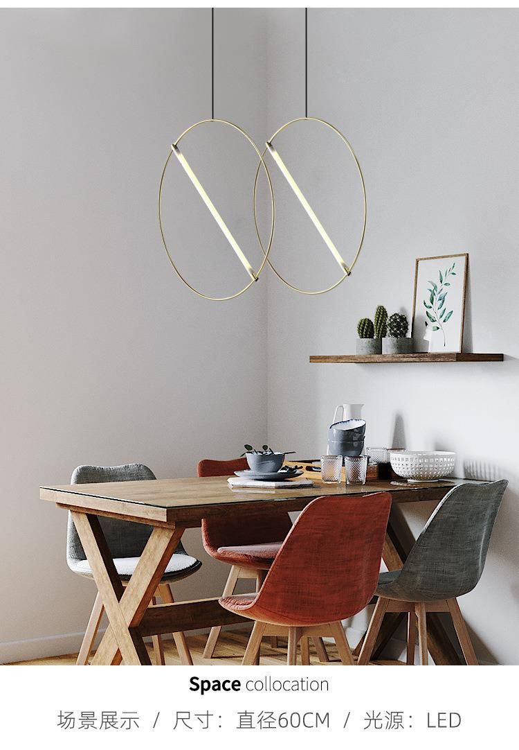 Post-Modern Ring Pendant Light Luxury Creative Living Room Designer Pendant Light Suspension Lamp (WH-AP-130)