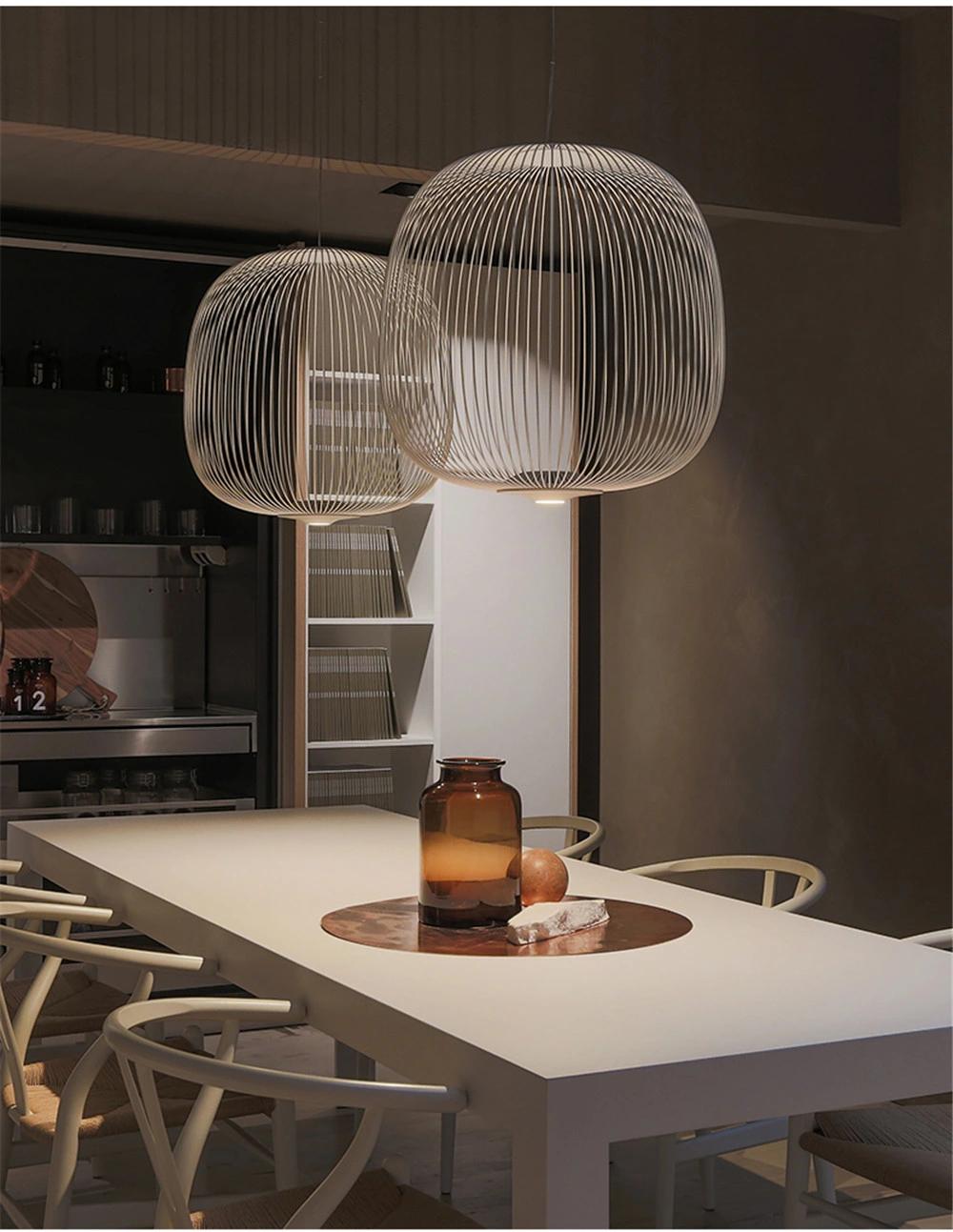 Pendant Lights Iron Birdcage Hanging Lamp for Living Room Bedroom Dining Room Hotel Bar Decor Loft Luminaire Suspension