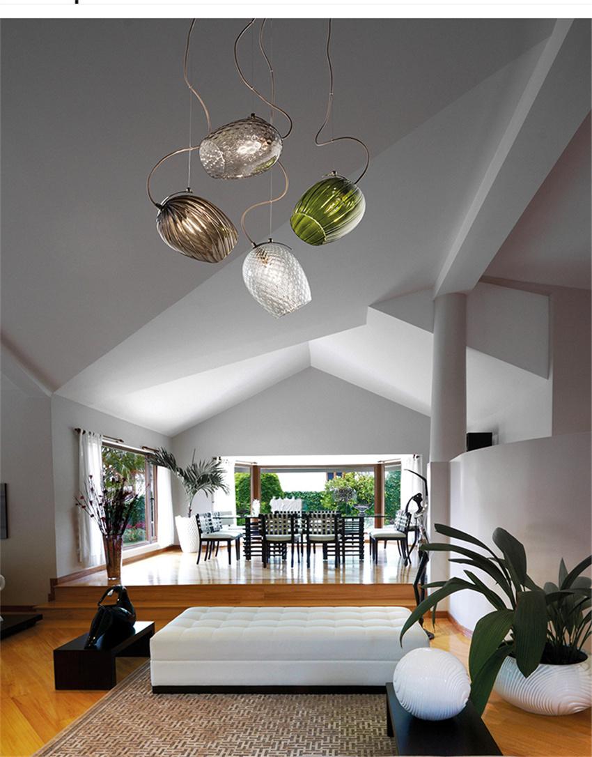 Nordic Glass Pendant Lights Pineapple Light Restaurant Bedroom Pendant Light Bedside Bar Suspension Lamp (WH-AP-115)