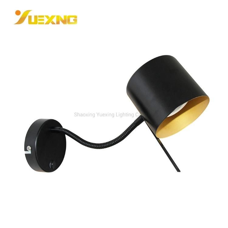 Surface Mounted Flexible Lighting LED Black Golden Room Market Iron Adjustable Hose Wall Mounted Spot Lamp Light