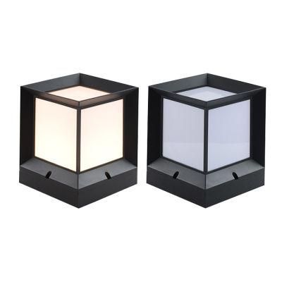 LED Solar Fence Solar Powered Pillar Lamp Outdoor Waterproof IP65 Wall Light for Villa Courtyard Landscape Garden Decor