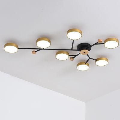 Iron Living Room Lamp Personality Modern Simple Study Bedroom Lamp Light Luxury Ceiling Light