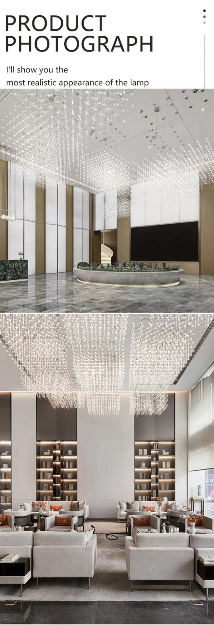 New Product Large Custom Modern Stainless Steel Pendant Light