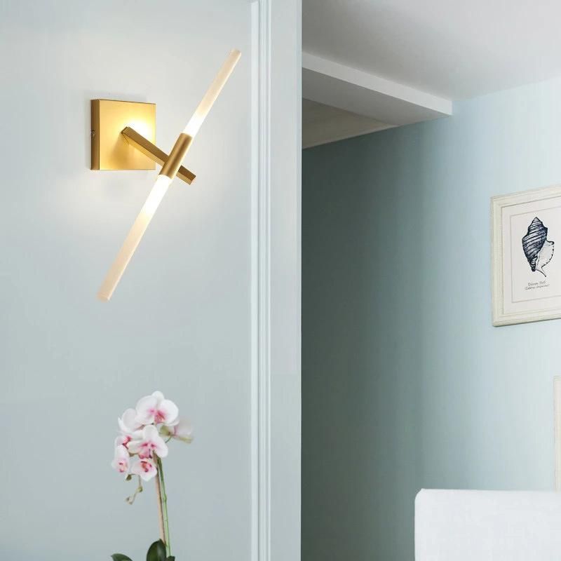 Wall Mount Light Gold Coffee Black Bedside Sconces Aisle TV Background Lamp Rotatable Wall Light (WH-OR-164)