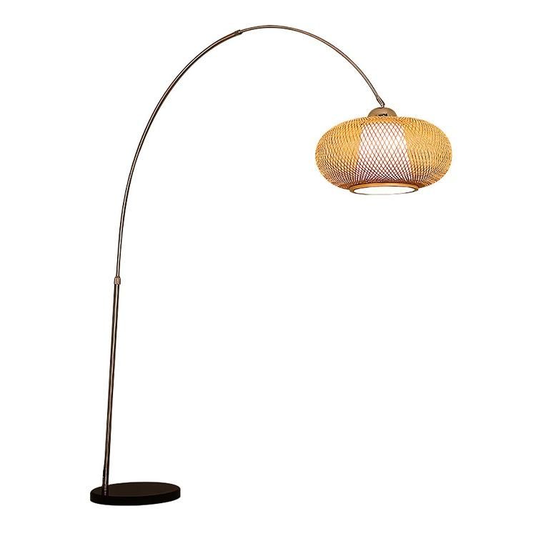 Classical Chinese Design Creative Home Decorative Bedroom Living Room Bamboo Arc Floor Lamp (WH-WFL-18)