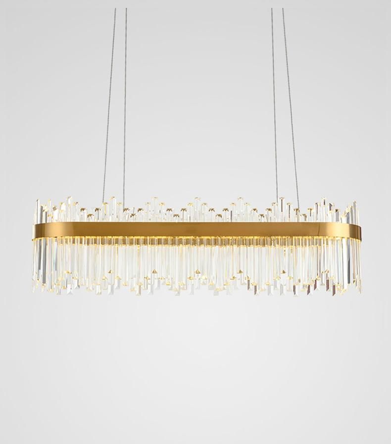 Zhongshan Lighting Factory Luxury K9 Crystal Chandelier Pendant Light for Decoration in Brass